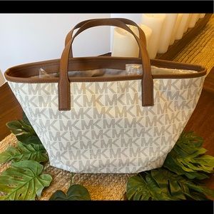 White MK Tote